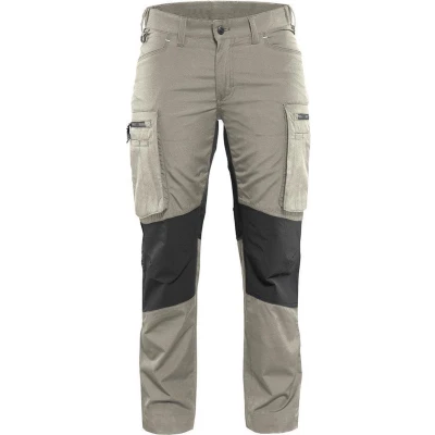 Afbeelding van Blaklader Dames Service werkbroek Stretch 7159 1845 Vrouwen Khaki/Zwart 40