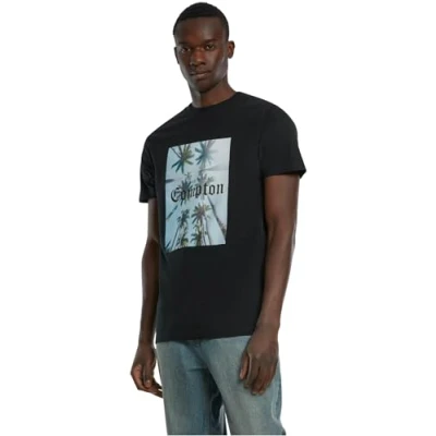 Afbeelding van Mister Tee Compton Palms Heren T shirt M Zwart