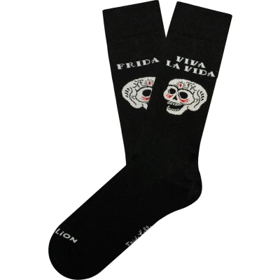 Afbeelding van Jimmy Lion Frida Viva La Vida Black Unisex Sokken Zwart 41 46