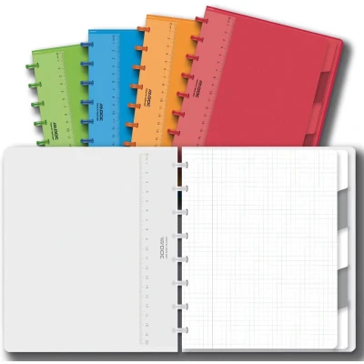 Afbeelding van Schrift Adoc A5 ruit 5x5mm 144blz 90gr + tabbladen PP assorti