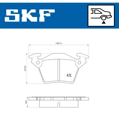 Afbeelding van SKF Remblokset VKBP 90568