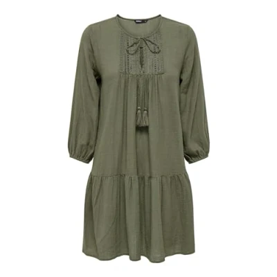 Afbeelding van ONLY Spitzenverziertes Jurk, Dames, Maat: XL, Khaki