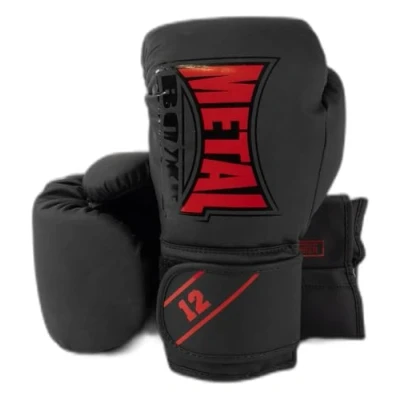Afbeelding van METAL BOXE Bokshandschoenen, startertraining, zwart/rood, 12 oz