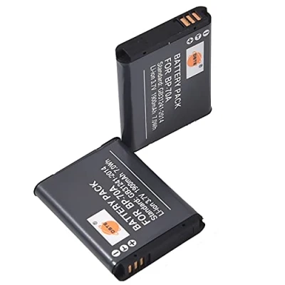 Afbeelding van DSTE BP 70A BP70A oplaadbare Li ion batterij (2 pack) Compatibel met Samsung ST65 ST66 ST67 ST70 ST72 ST76 ST80 ST90 ST95 ST100 ST700 ST6500 SL50 SL600 SL605 SL630 WB300 F WB35 WB50F