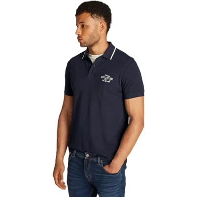 Afbeelding van Tommy Hilfiger LEFT Chest Graphic Poloshirt, Heren, Maat: Medium, Desert sky