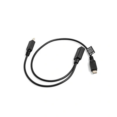Afbeelding van System S USB type C ingang naar 2X Micro uitgang Y kabel splitter adapterkabel