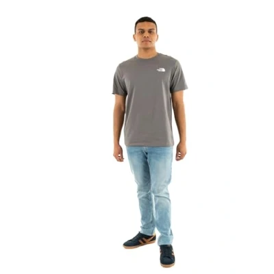 Afbeelding van The North Face BOX TEE Tshirt print, Heren, Maat: Large, Smoked pearl/hero blue