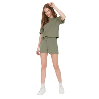 Afbeelding van Trendyol THMSS22PT0524 Volwassenen Vrouwen 2 pack Khaki S