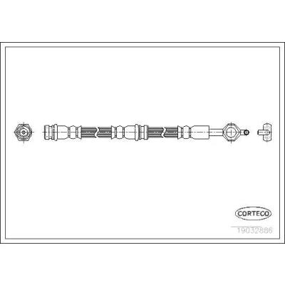 Afbeelding van CORTECO 19032886 Remslang Achteras 550mm