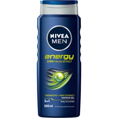 Afbeelding van 3x NIVEA Men Douchegel Energy 500 ml