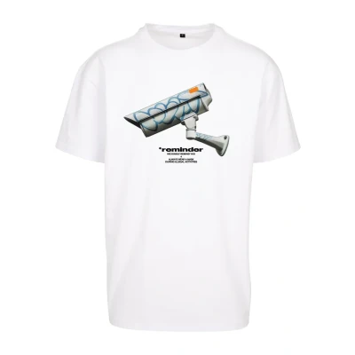 Afbeelding van Upscale by Mister Tee CCTV Oversize Tshirt print, Heren, Maat: XS, White