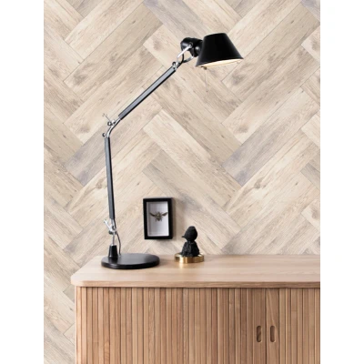 Afbeelding van KEK Amsterdam Oak Herringbone l.bruin WP 370 (Met Gratis Lijm)