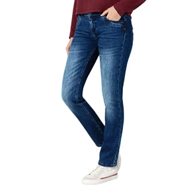 Afbeelding van TIMEZONE Dames Jeans Broeken slim TAHILATZ Fit Blauw 33W / 32L Volwassenen