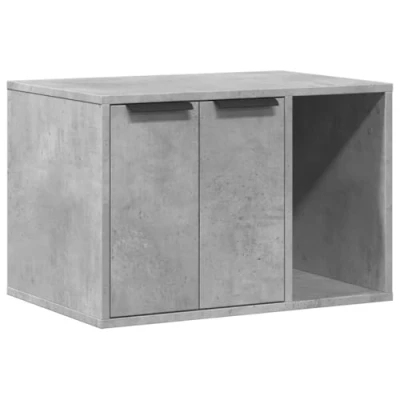 Afbeelding van vidaXL Kattenbakkast 60x40x40 cm bewerkt hout betongrijs