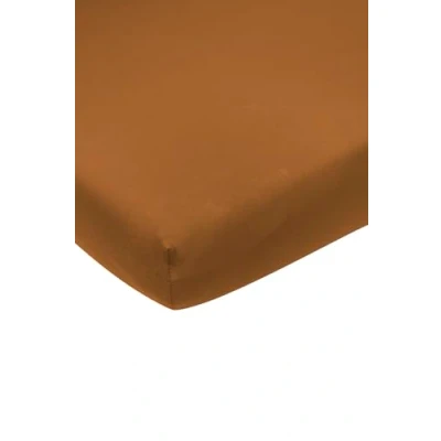 Afbeelding van Meyco Home Uni hoeslaken tweepersoons camel 180x200cm