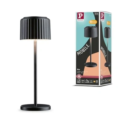 Afbeelding van Paulmann Else 94878 Tafellamp met accu 2.5 W Warmwit Zwart