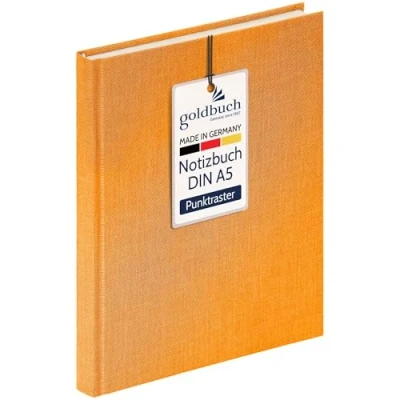 Afbeelding van goldbuch 64 0101 linnen notitieboek Summertime Note A5, Bullet Journal met 200 pagina&#039;s gestippeld crèmepapier 100 g/m², zuurvrij en inktbestendig, hardcover bladwijzer