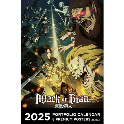 Afbeelding van Calendriers Portfolio 2025 Attaque des Titans (2025): 8 premium posters, de janvier à décembre