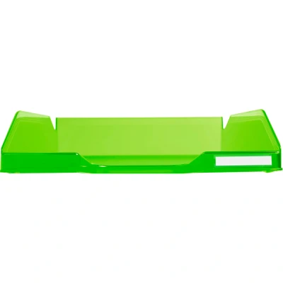 Afbeelding van Exacompta ref. 11397D 1 Brievenbak COMBO MIDI Afmetingen: 34,6 x 25,5x 6,5 cm voor A4 documenten + kleur doorzichtige appelgroen