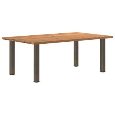 Afbeelding van vidaXL Eettafel rechthoekig 200x120x74 cm massief eikenhout lichtbruin