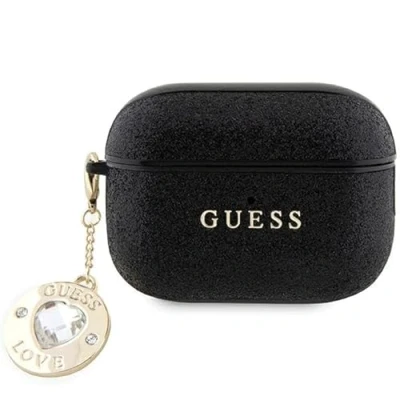 Afbeelding van Guess Diamond Charm Case Geschikt voor Apple Airpods Pro 2 (2e gen) Zwart