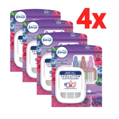 Afbeelding van 4x Febreze Starter Set 3volution Device + navulling Wild Berries 20ml