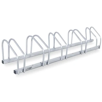 Afbeelding van CCLIFE Fietsstandaard voor 5 fietsen met bandbreedtes tot 55 mm, ijzeren fietshouder, 130 x 32 26 cm