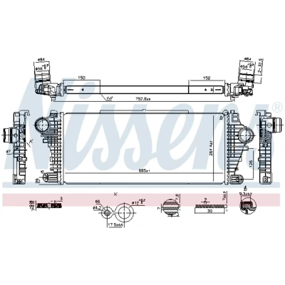 Afbeelding van Nissens Interkoeler 961534
