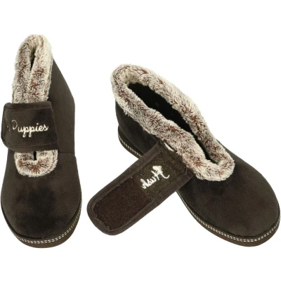 Afbeelding van Hush Puppies Dames bruin donker pantoffels maat 42