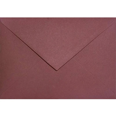 Afbeelding van Netuno 100 rode wijn C6 enveloppen puntige klep zonder venster 114x162mm 120g Keaykolour Carmine gekleurde recycling voor bruiloft uitnodigingen bedankkaartjes
