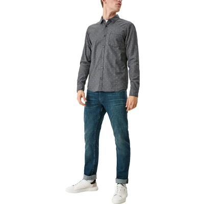 Afbeelding van Qs Men Hemd 98A0 Grey / Bla Maat S