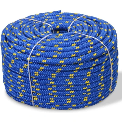 Afbeelding van Boot touw 6 mm 100 m polypropyleen blauw