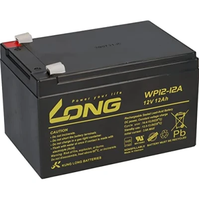Afbeelding van Loodaccu WP12 12A 12V 12Ah lood zuur, compatibel LC RA1212PG, RA1212PG1, Exide Powerfit S312/12S, NP12 12, FG21202, 12 WT, MP12 12B, 6 FM DZM 122