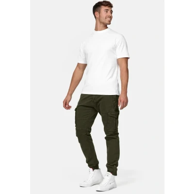 Afbeelding van Indicode Jeans ALEX Cargobroek, Heren, Maat: Medium, Dark green