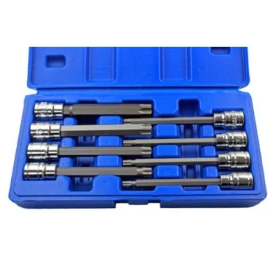 Afbeelding van US Pro Bergen 8PC 3/8&quot; Dr. 110mm Lange Torx Bit Socket Set T25 T60