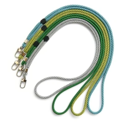 Afbeelding van trage.band® Lange verstelbare draagband/koord met karabijnhaak, 4 kleuren patroon