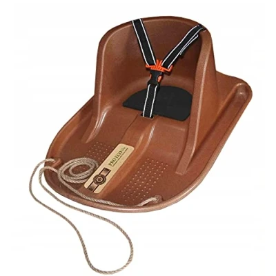 Afbeelding van MOLTI Pro Eco Wood Slee voor kinderen tot 4 jaar, met rugleuning, veiligheidsgordel en trekkoord, bob, glijbaan, rodel, peuters