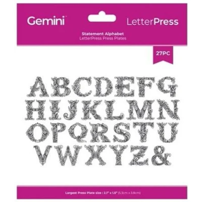 Afbeelding van Gemini LetterPress Press Plate Statement Alphabet