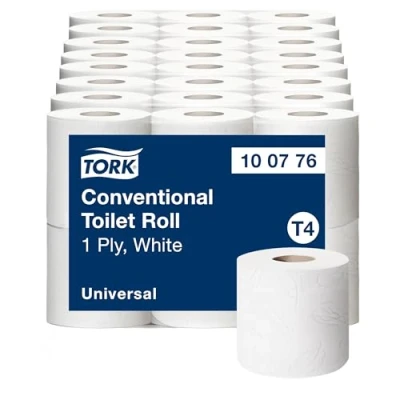 Afbeelding van Tork 100776 Toiletpapier Traditioneel Universal 1 laags Naturel 48 Rol