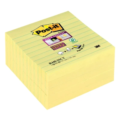 Afbeelding van Memoblok 3M Post it Z Notes S440 Super Sticky 100x100mm geel