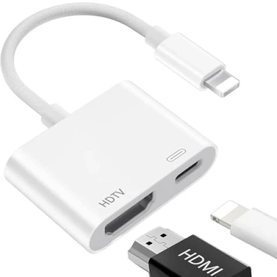 Afbeelding van Lightning HDMI Adapter【Apple MFi Certified】, Adapter voor iPhone iPad 1080P, Video Audio Sync Screen Converter, kabel connector compatibel met TV/HDTV/Monitor/Projector