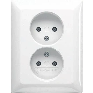 Afbeelding van Busch Jaeger Balance SI inbouw stopcontact 2 voudig zonder randaarde 202 UJR 914