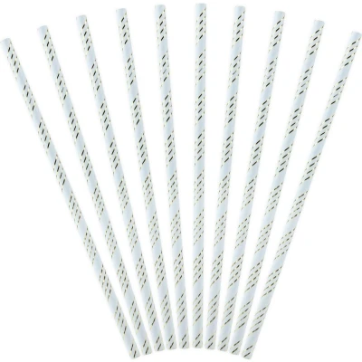 Afbeelding van Papieren Rietjes Lichtblauw 19,5cm 10st