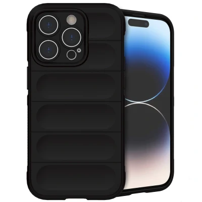 Afbeelding van Apple iPhone 14 Pro Hoesje Siliconen en TPU (zacht) iMoshion Softcase/Backcover Zwart Telefoonhoesje
