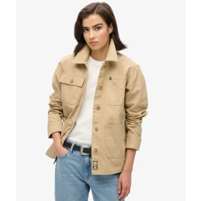 Afbeelding van Superdry Vrouwen Chore jas met Borduursel Groen Grootte: 44