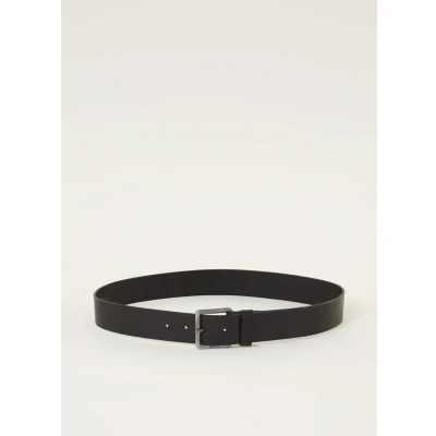 Afbeelding van HUGO BOSS heren Jeeko riem van leer in de kleur Zwart, maat: 80 cm