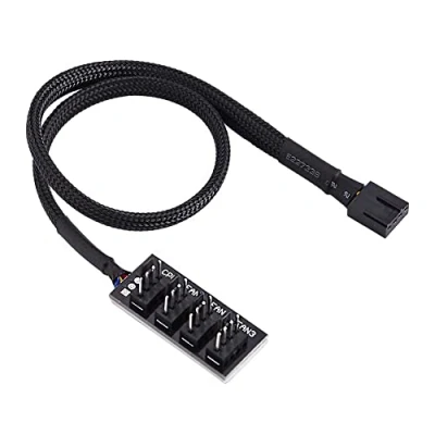 Afbeelding van 4 pins ventilator Stroomverlengkabel Multi splitter Computer CPU Connector Kabel Adapter voor 3