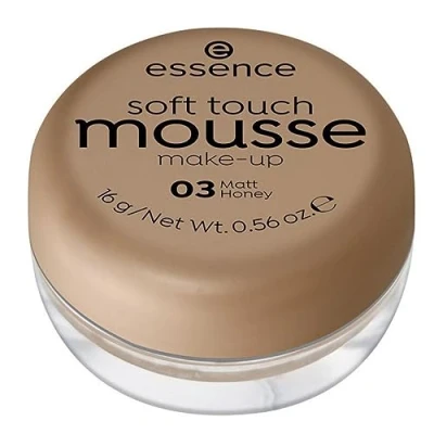 Afbeelding van essence cosmetics Foundation zacht aanvoelende mousse make up 03 matte honing