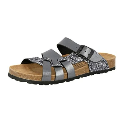 Afbeelding van Lico BIOLINE GLEAM Dames Instapschoenen, Antraciet, 39 EU