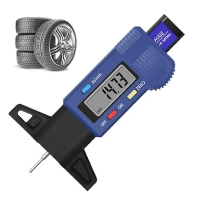 Afbeelding van Bandenprofielmeter Digitale bandendieptemeter 0 25,4 mm Bandenprofieldiepte meetinstrument voor auto&#039;s Vrachtwagens Motor blauw